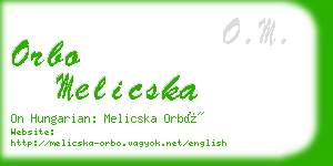 orbo melicska business card